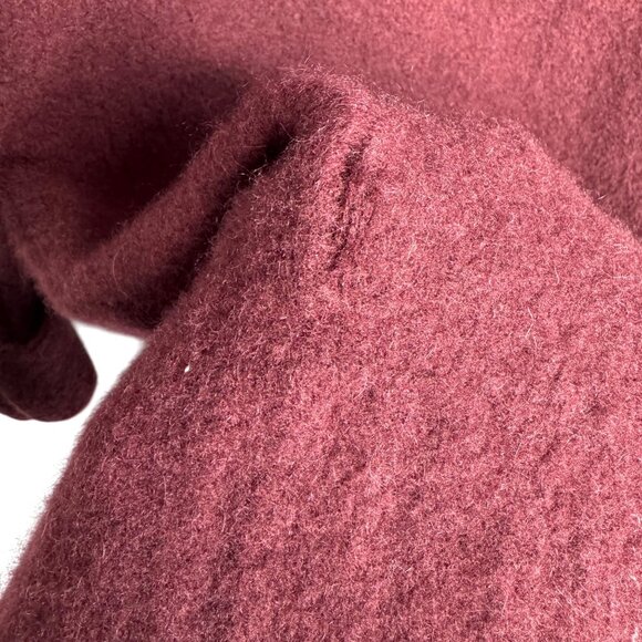 360 100% Cashmere Women's Medium Burgundy Open Cardigan Long Sleeve Sweater - Picture 9 of 10
